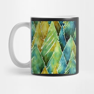 Christmas Tree Watercolor Design Mug